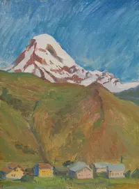 Kazbek at the sunrise