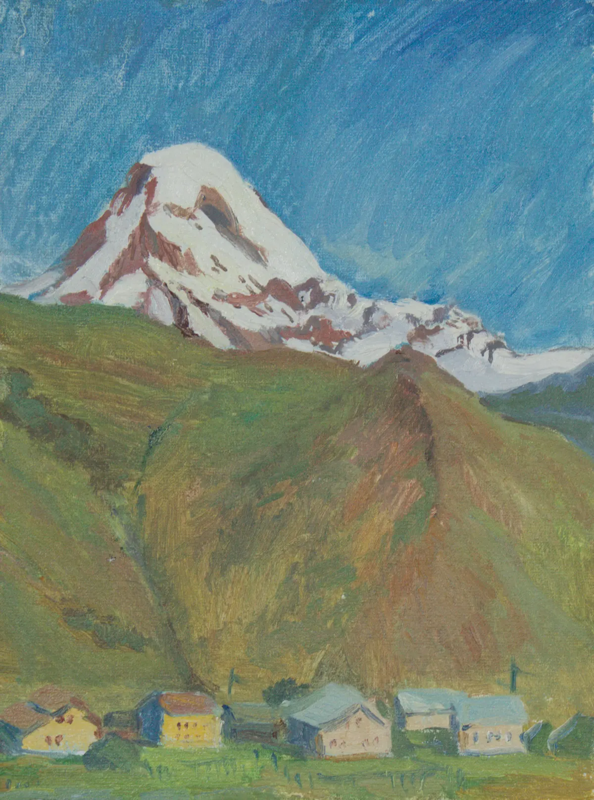 Kazbek at the sunrise